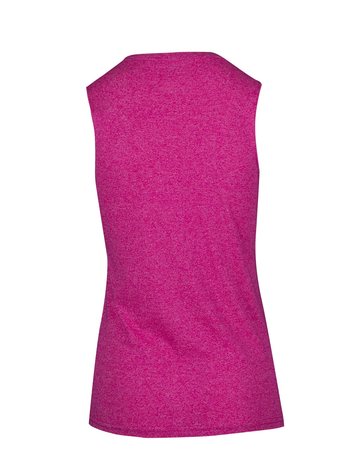 RAMO T403LD Women's Greatness Heather Sleeveless Tee — Hot Pink Heather back