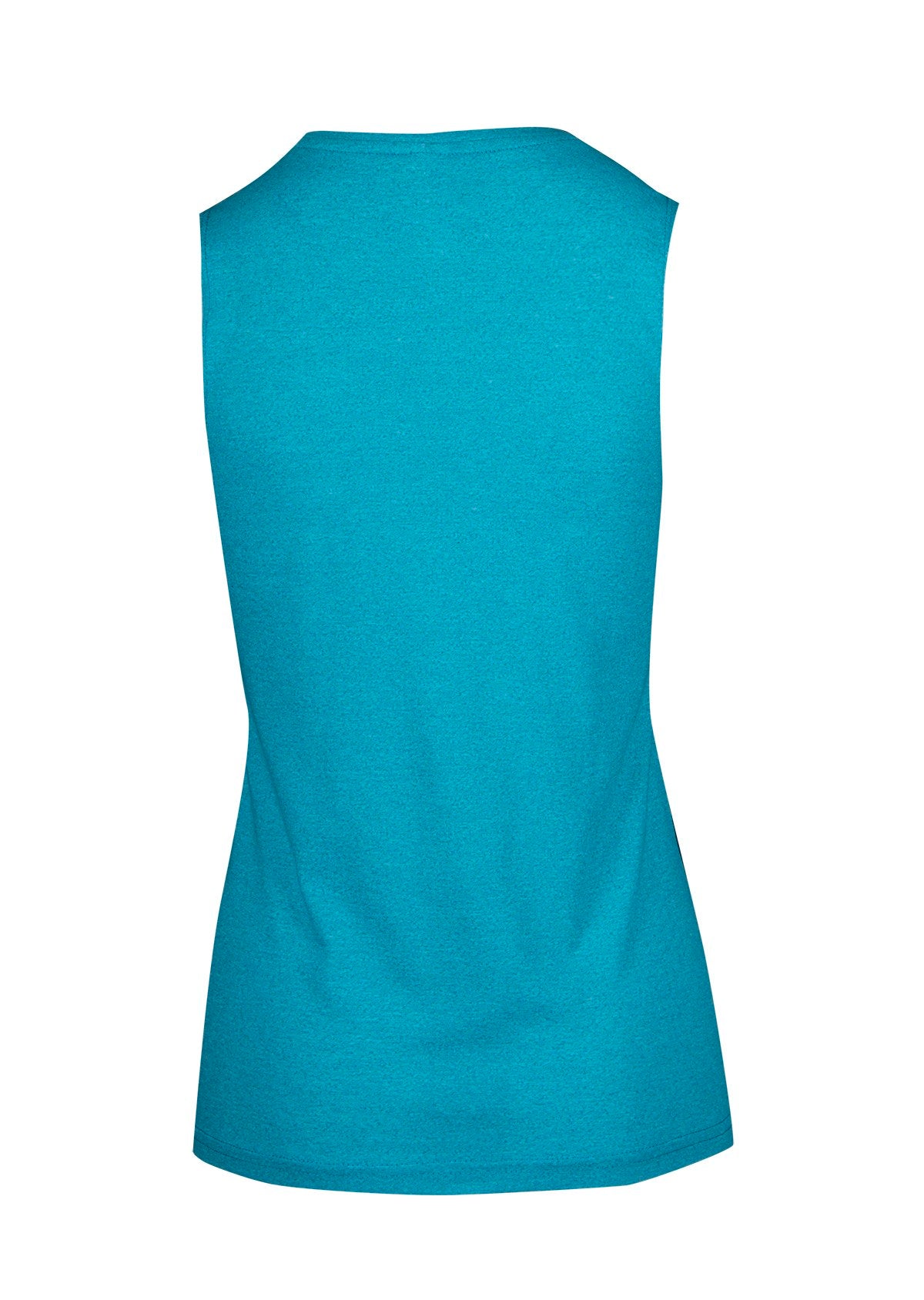 RAMO T403LD Women's Greatness Heather Sleeveless Tee — Jade Heather back