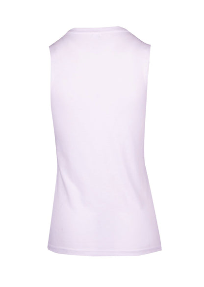 RAMO T403LD Women's Greatness Heather Sleeveless Tee — White back