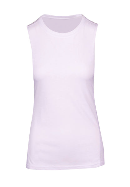 RAMO T403LD Women's Greatness Heather Sleeveless Tee — White front