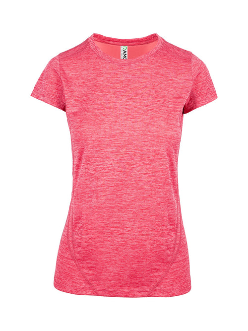 RAMO Women's Challenger 100% polyester T-shirt — Red Marl