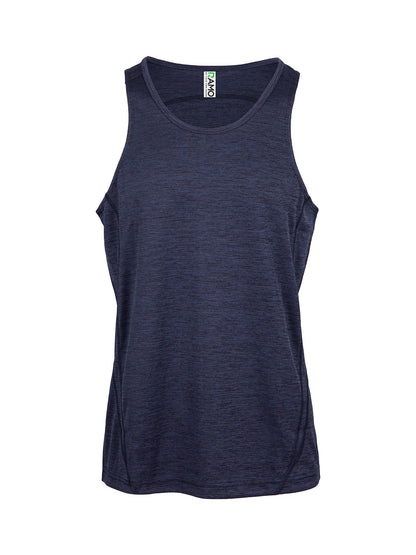 RAMO T448SGM Men's Challenger 100% polyester Singlet — Navy Marl front