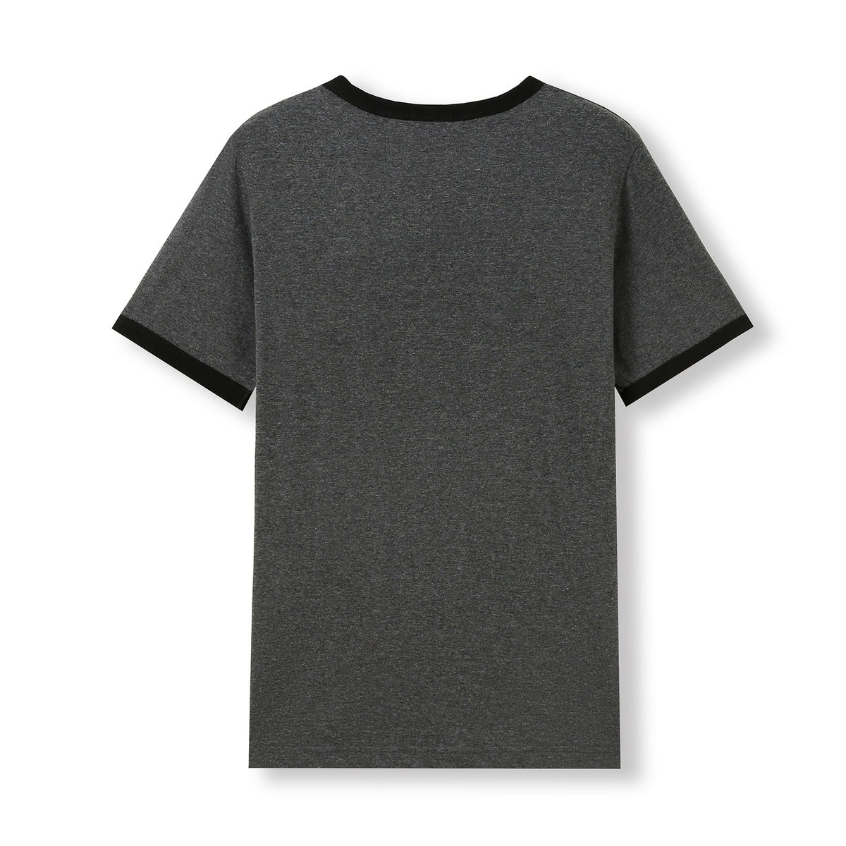 RAMO T525RN Unisex Combed Cotton Ringer Tee — Dark Marl/Black back