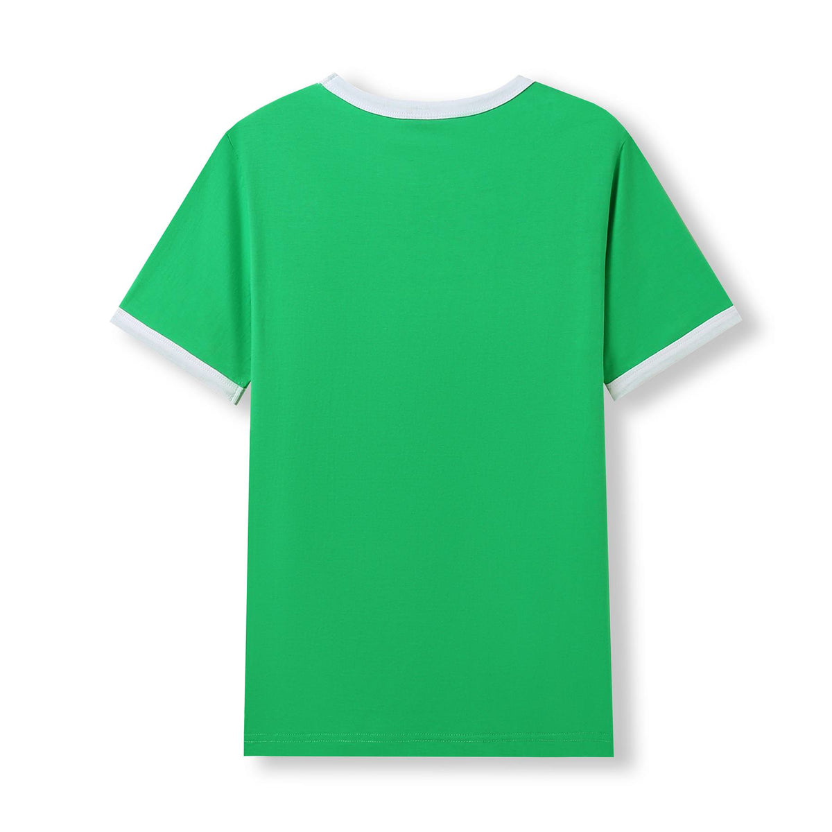 RAMO T525RN Unisex Combed Cotton Ringer Tee — Emerald Green/White back