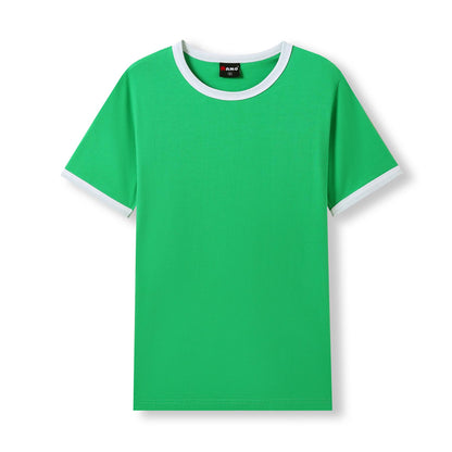 RAMO T525RN Unisex Combed Cotton Ringer Tee — Emerald Green/White front