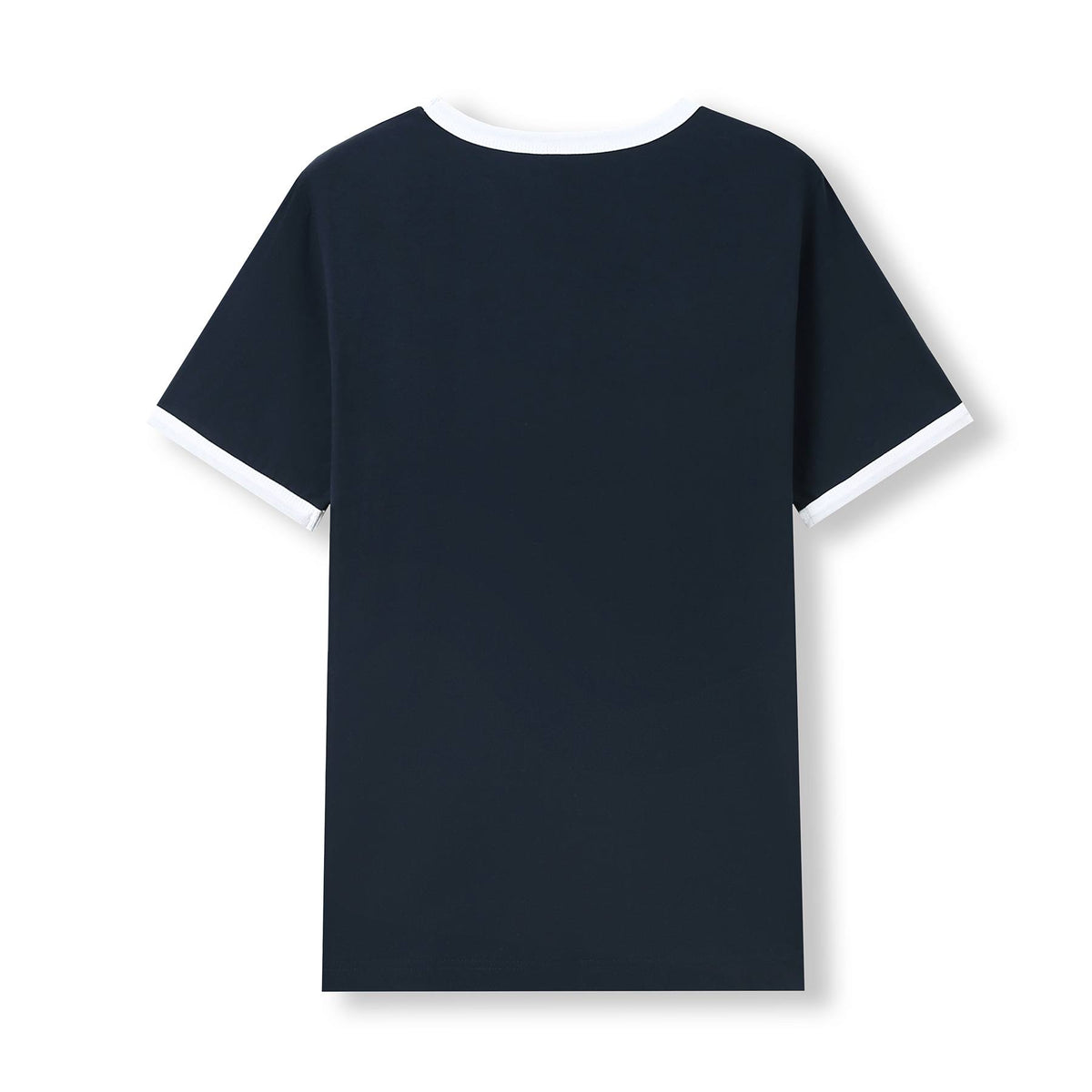 RAMO T525RN Unisex Combed Cotton Ringer Tee — Navy/White back
