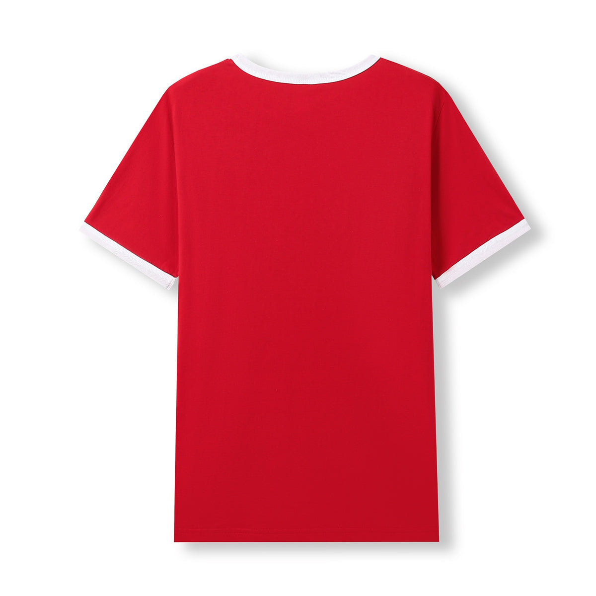 RAMO T525RN Unisex Combed Cotton Ringer Tee — Red/White back