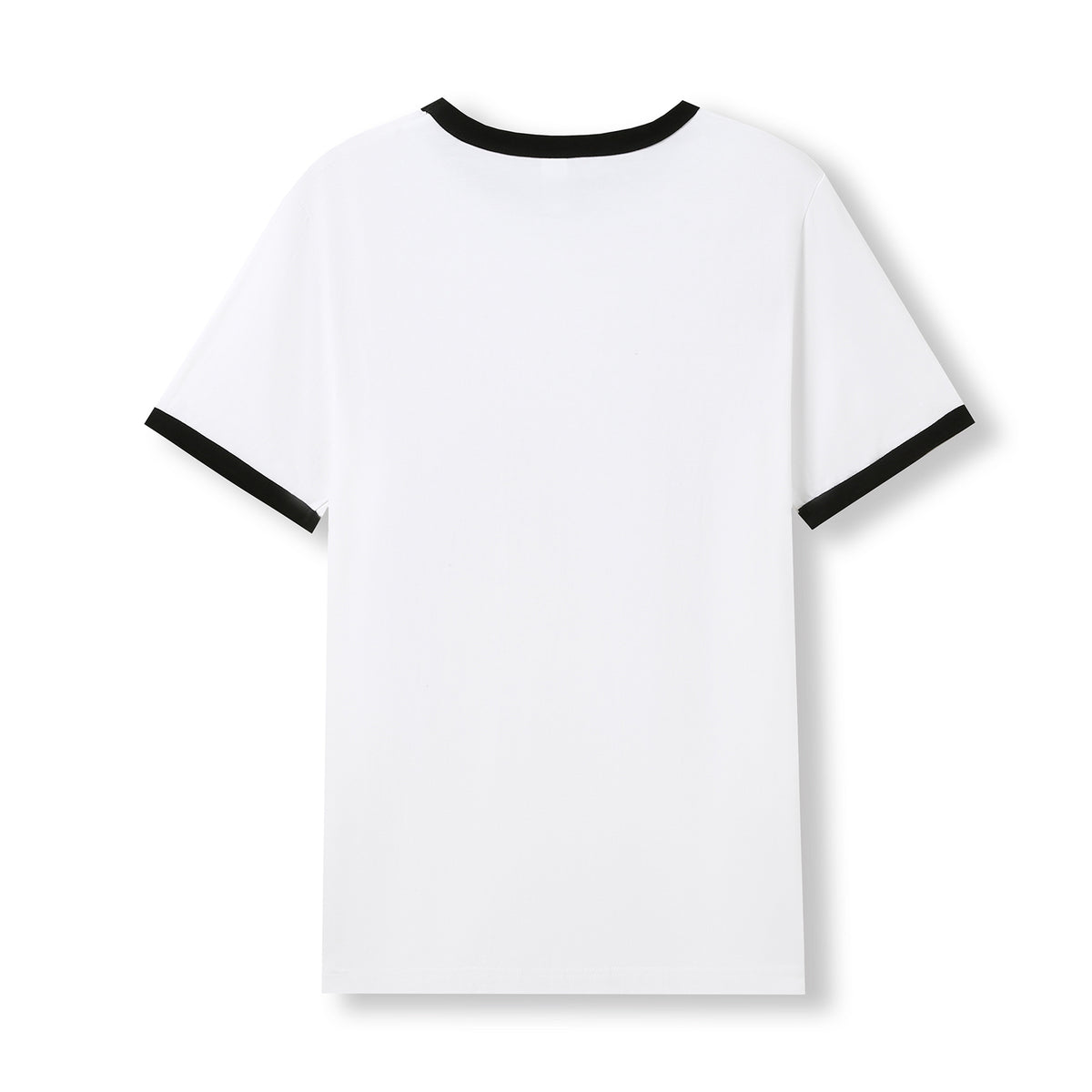 RAMO T525RN Unisex Combed Cotton Ringer Tee — White/Black back