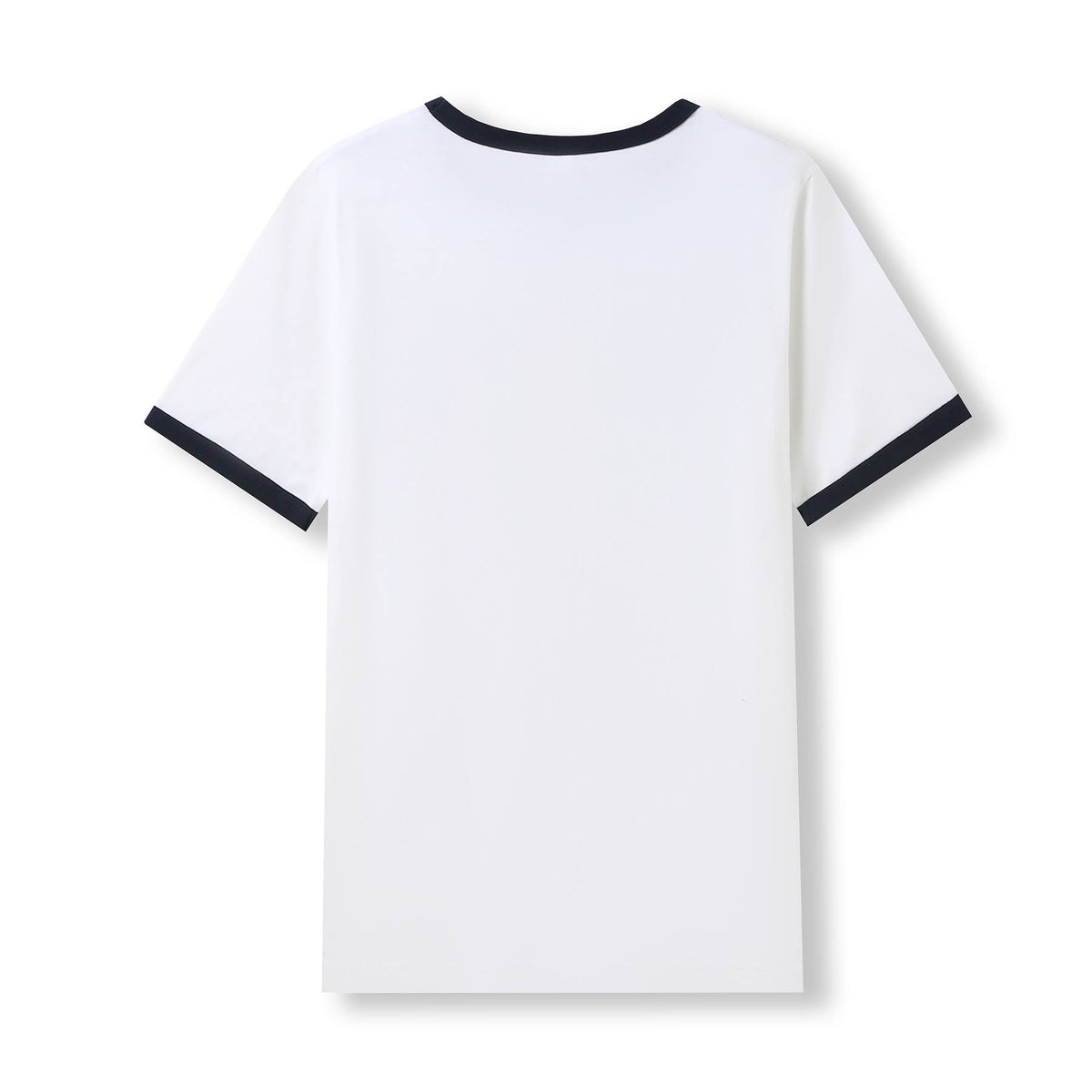 RAMO T525RN Unisex Combed Cotton Ringer Tee — White/Navy back