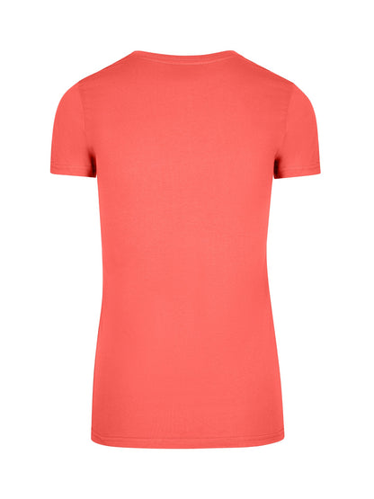 RAMO T601LD Women's American Style T-shirt — Coral Red back