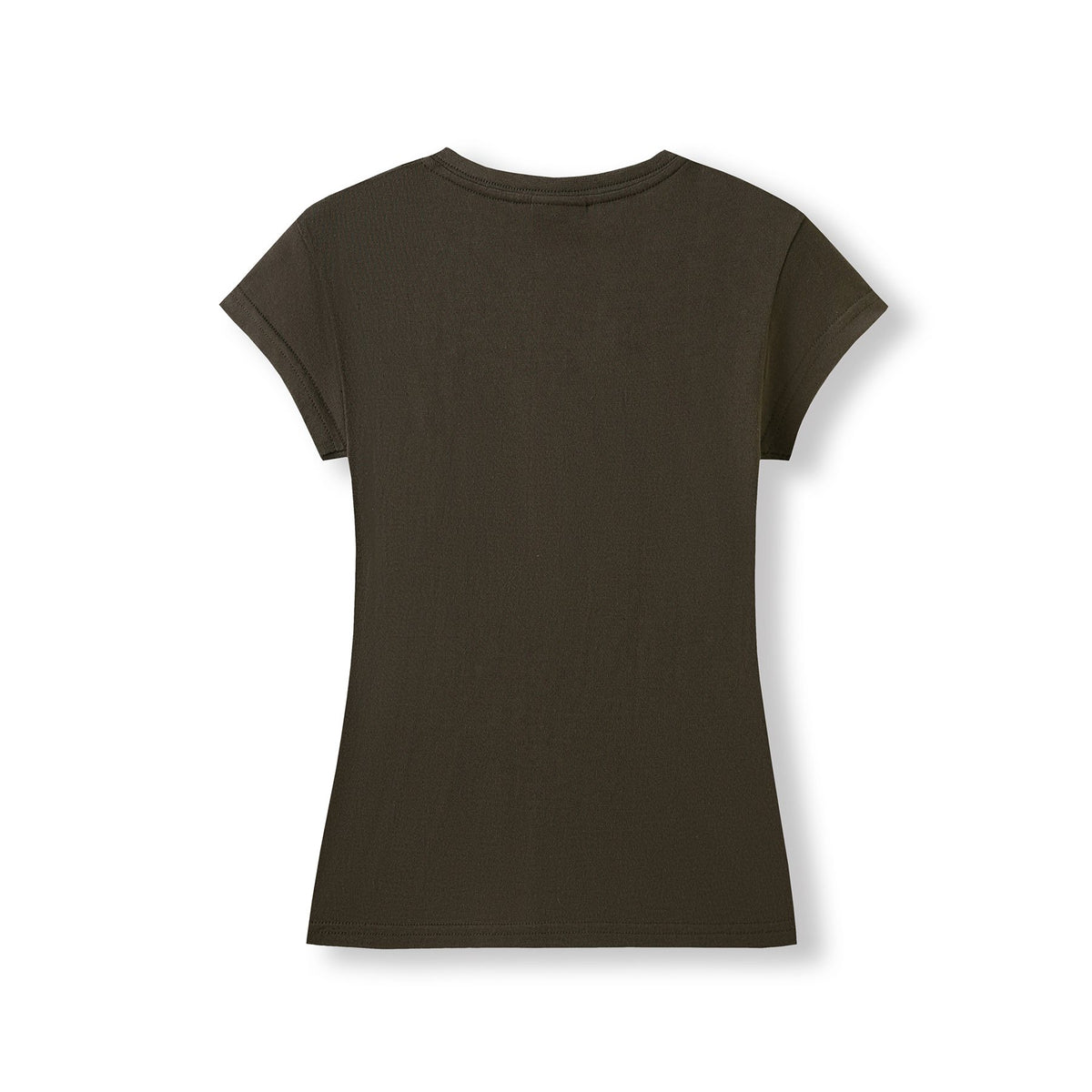 RAMO T727LD Women's Combed Cotton V Neck Tee — Brown back