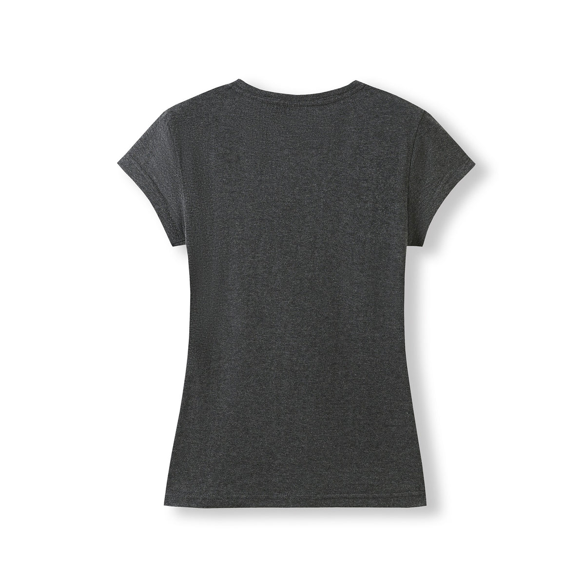 RAMO T727LD Women's Combed Cotton V Neck Tee — Charcoal Marl back