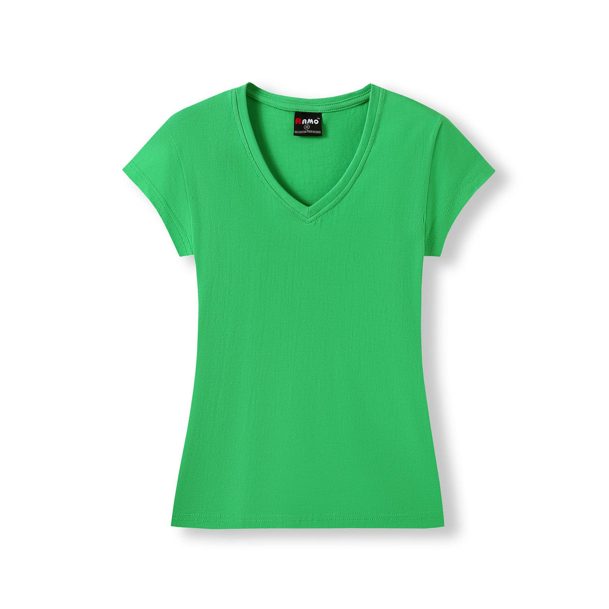 RAMO T727LD Women's Combed Cotton V Neck Tee — Emerald Green front