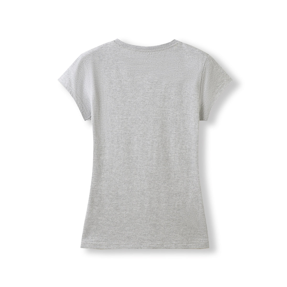 RAMO T727LD Women's Combed Cotton V Neck Tee — Grey Marl back