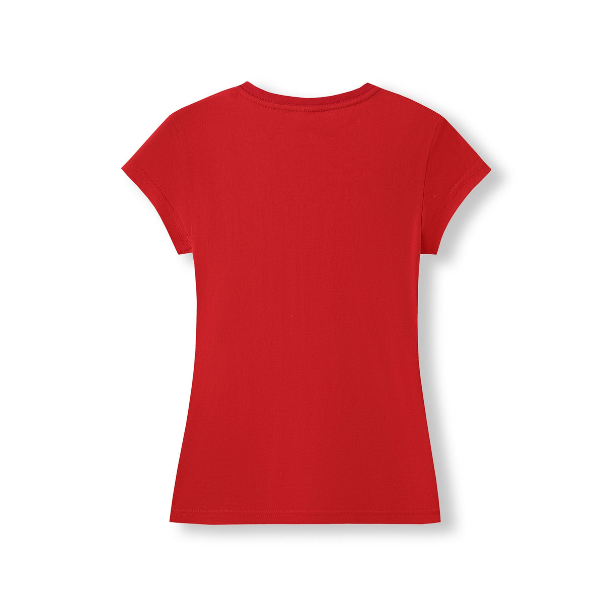 RAMO T727LD Women's Combed Cotton V Neck Tee — Red back