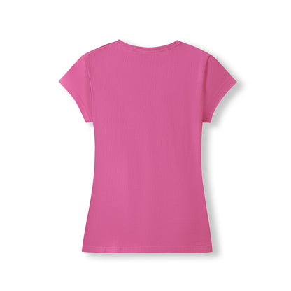 RAMO T727LD Women's Combed Cotton V Neck Tee — Tulip back