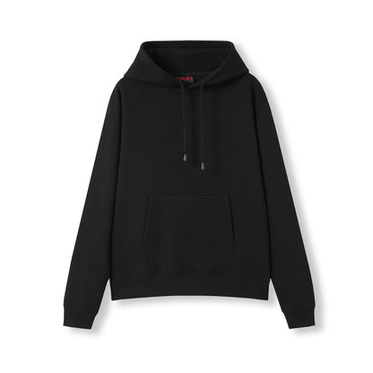 RAMO TH22UN Women's and Juniors' Kangaroo Pocket Hoodie — Black front