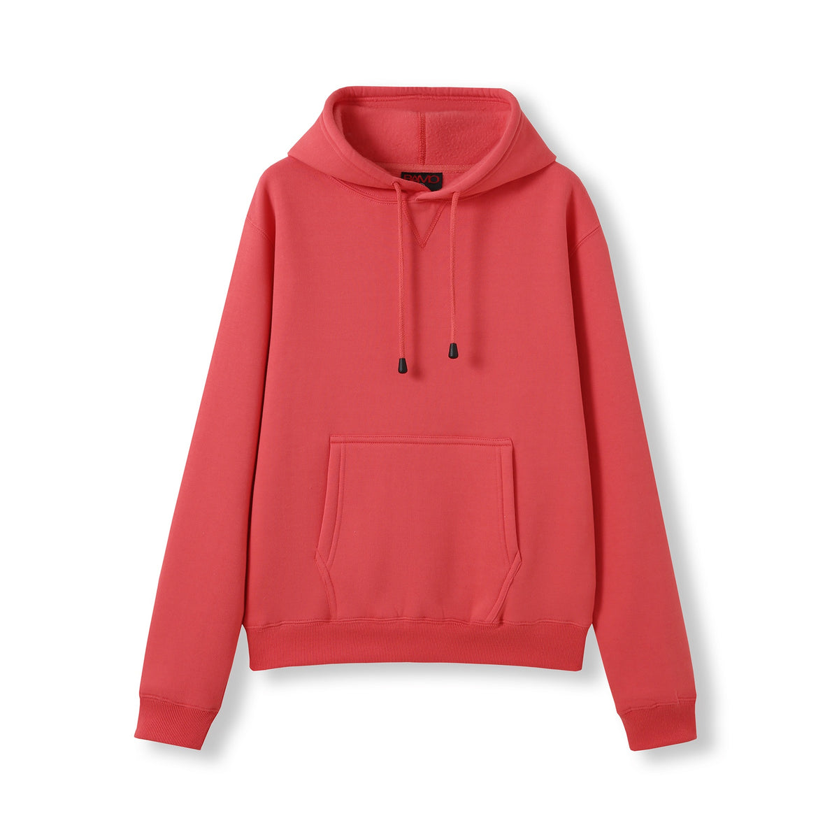 RAMO TH22UN Women's and Juniors' Kangaroo Pocket Hoodie — Coral Red front