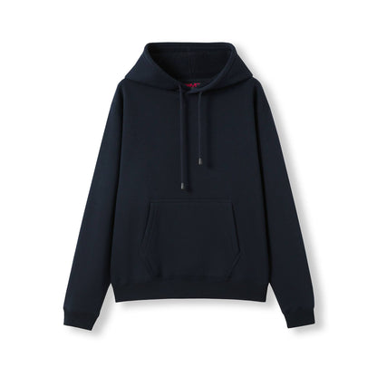 RAMO TH22UN Women's and Juniors' Kangaroo Pocket Hoodie — Navy Blue front