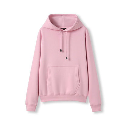 RAMO TH22UN Women's and Juniors' Kangaroo Pocket Hoodie — Pink front