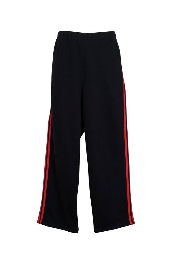 RAMO TR01MN Men’s Striped Track Pants — Black/Red front