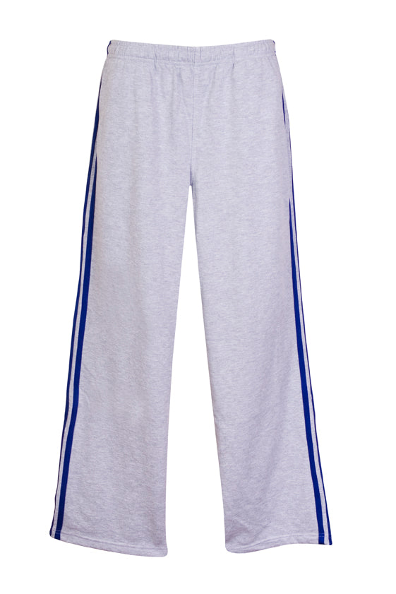 RAMO TR01MN Men’s Striped Track Pants — Grey Marl/Navy front