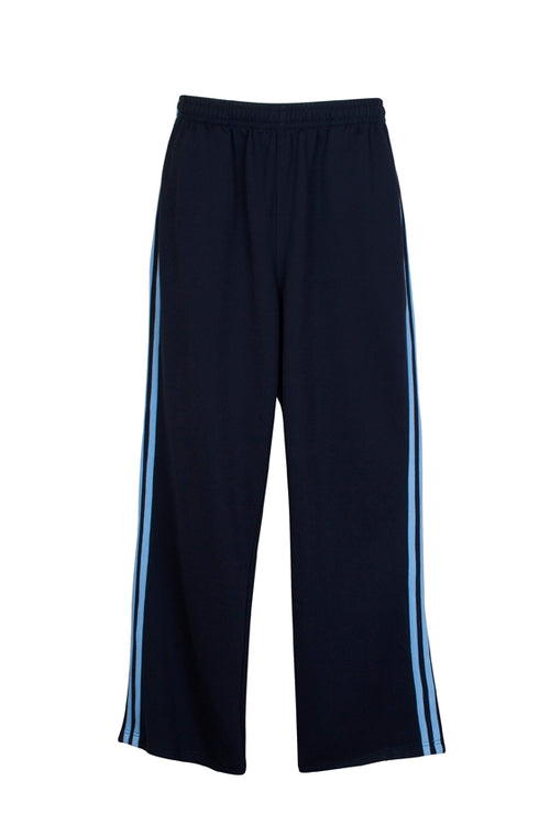 RAMO Men’s Striped Track Pants — Navy/Sky Blue