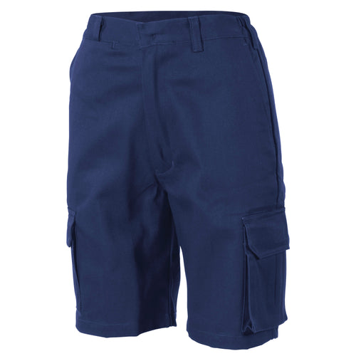 DNC Ladies Cotton Drill Cargo Shorts — Navy