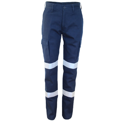 DNC Ladies Double Hoop CSR R/Tape Cargo Pants — Navy
