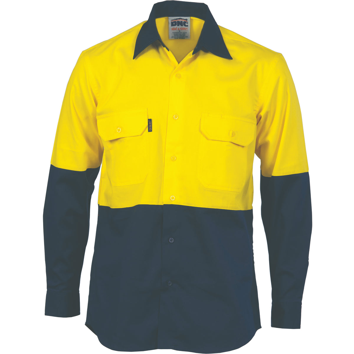 Yellow/Navy — DNC 3832 blank garment