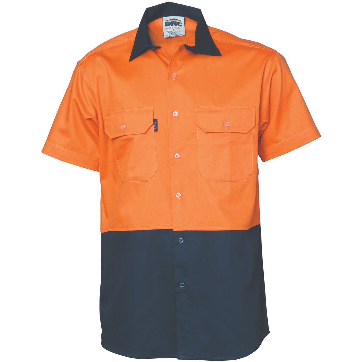 Orange/Navy — DNC 3839 blank garment