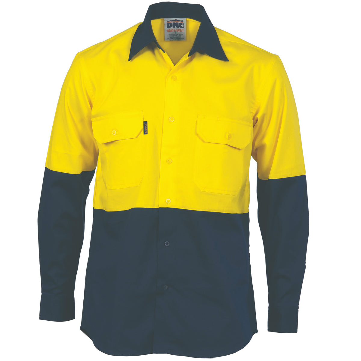 Yellow/Navy — DNC 3840 blank garment