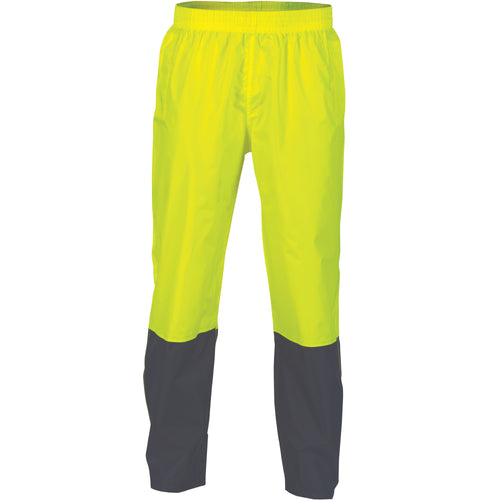 DNC HiVis Two Tone Lightweight Rain Pants — Yellow/Navy