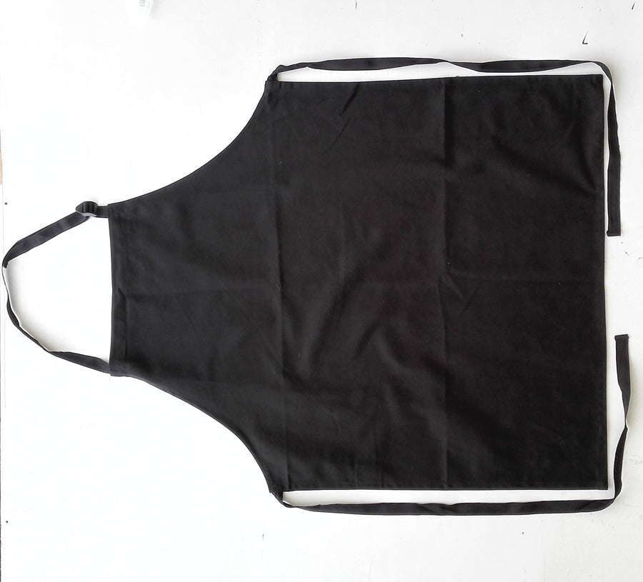 Black – Bocini Cotton Drill Full Bib Apron - No Pocket WA0397