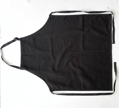 Black – Bocini Cotton Drill Full Bib Apron - No Pocket WA0397