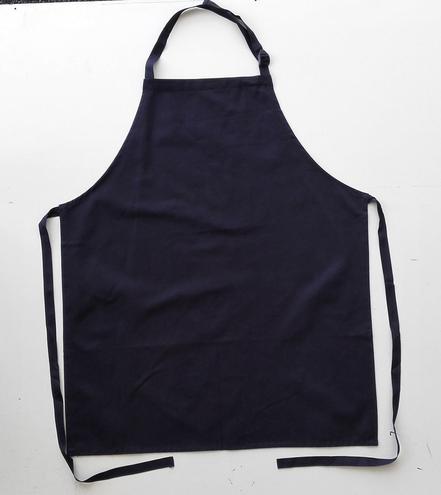 Navy – Bocini Cotton Drill Full Bib Apron - No Pocket WA0397