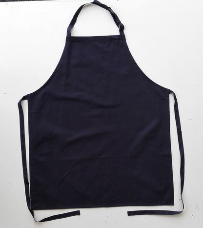 Navy – Bocini Cotton Drill Full Bib Apron - No Pocket WA0397