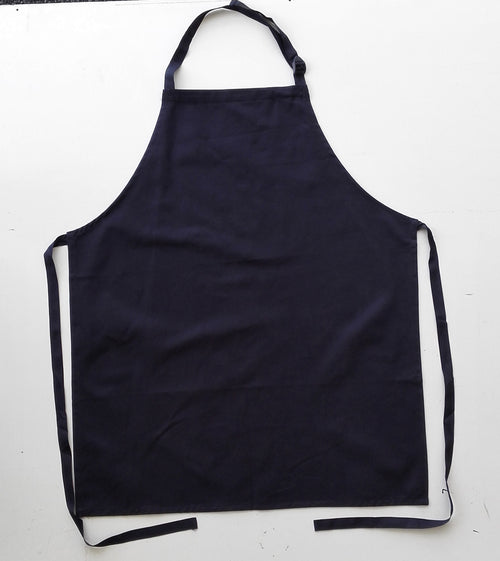 Bocini Cotton Drill Full Bib Apron - No Pocket — Navy