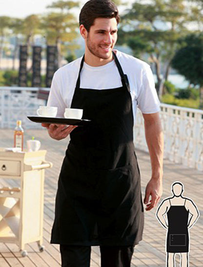 Bocini Cotton Drill Full Bib Apron - No Pocket WA0397 – official supplier view 4