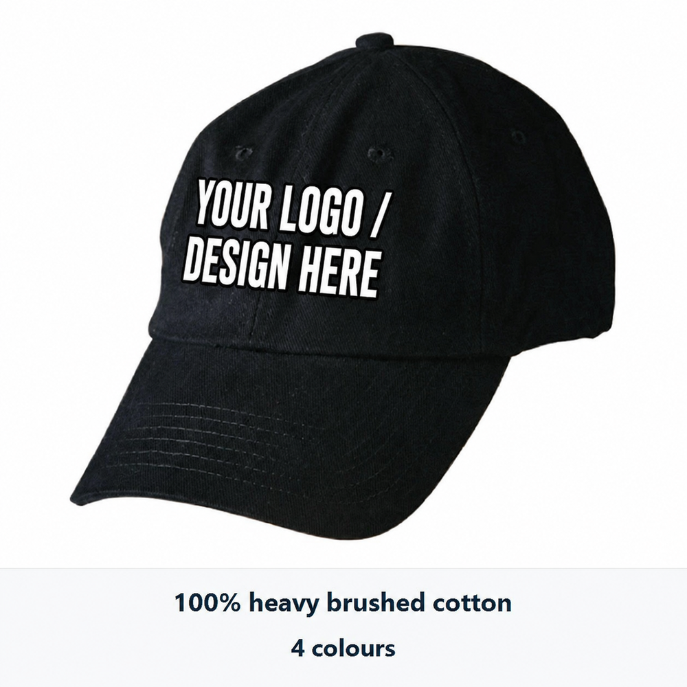 Winning Spirit CH03 Unstructured Cap with YOUR LOGO / DESIGN HERE in the custom print area